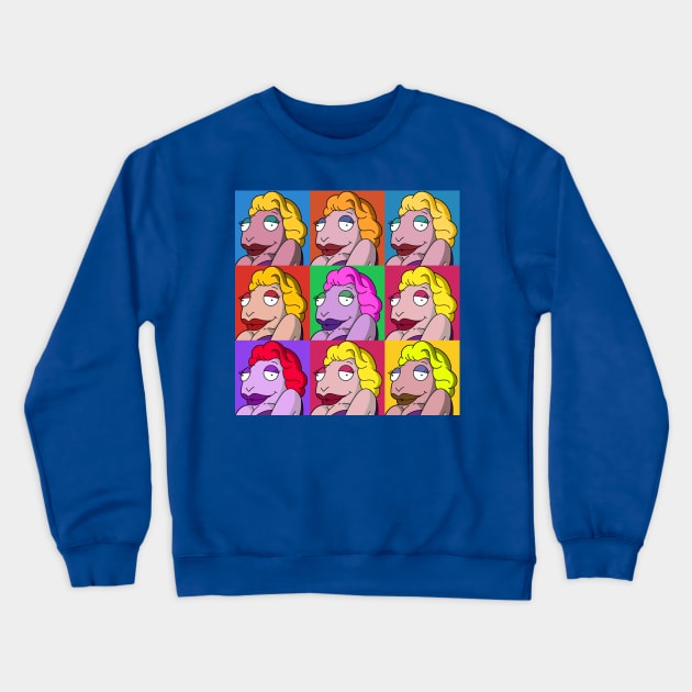 Marilyn Manatee Crewneck Sweatshirt by Fjordly